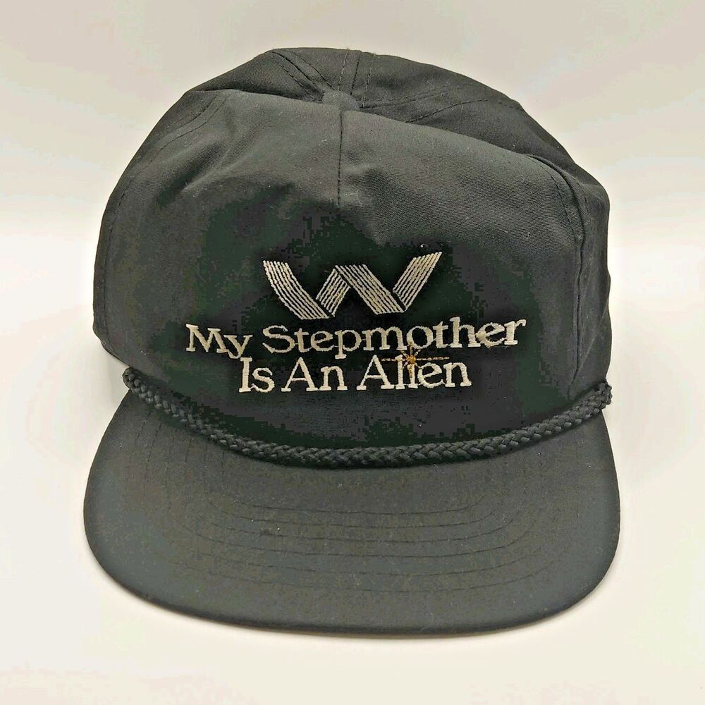 Vintage My Stepmother is An Alien Hat Black Adjustable
